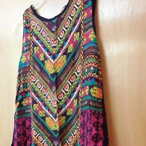 Akriti M Boho tribal rainbow indian print top tank